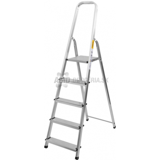 Strend Pro Hliníkový schodíkový rebrík ALD, 5 stupňov
