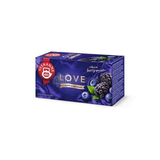 Teekanne Love Blueberry & Blackberry, ovocno-bylinný čaj, 20 x 2,25 g