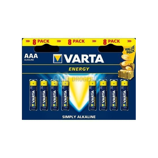 Varta Energy Alkaline AAA batérie, 8 ks