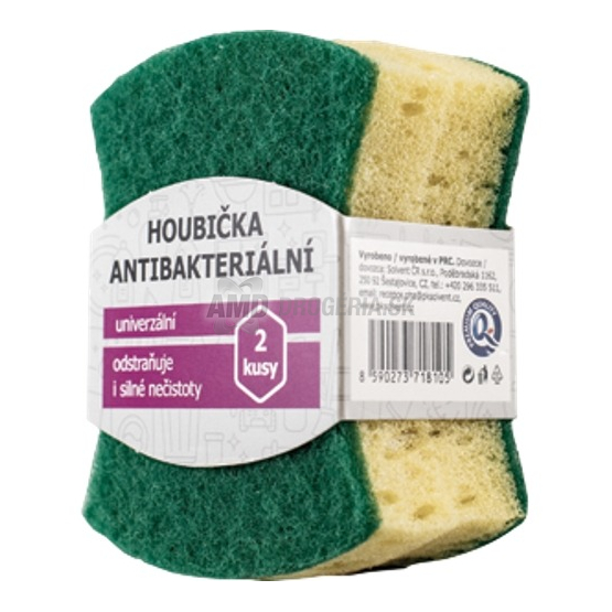 Q Home Hubka na riad antibakteriálna univerzálna, 2 ks