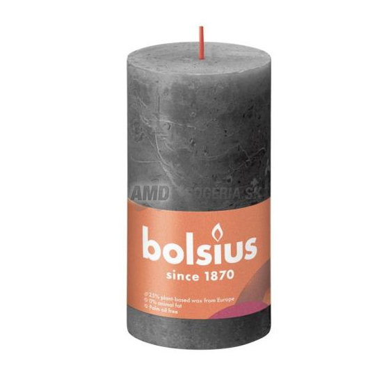 BOLSIUS RUSTIC SVIEČKA 130/68 ČIERNA HMLA