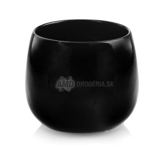KVETINÁČ PIANO 15 CM GUĽATÝ ČIERNY