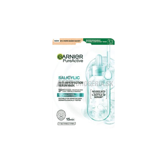 GARNIER MASKA TEXTILNA SALICYLIC ANTI IMPER. 1KSGARNIER TEXTILNÁ MASKA ORANGE OČNÁ 6 G