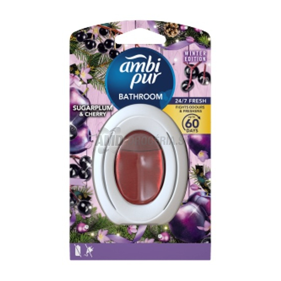 Ambi Pur Bathroom osviežovač vzduchu Sugarplum & Cherry, 8 ml