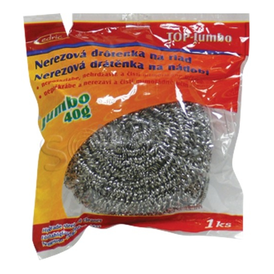 Cedric TOP Jumbo nerezová drôtenka na riad, 40 g, 1 ks