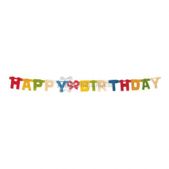 Lumax Girlanda Happy Birthday, farebná s mašličkou