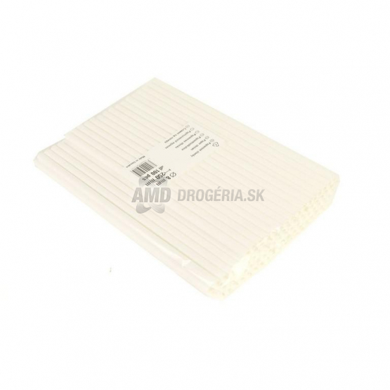 Lumax Slamky Jumbo papierové biele, priemer 8 mm × 25 cm, 100 ks