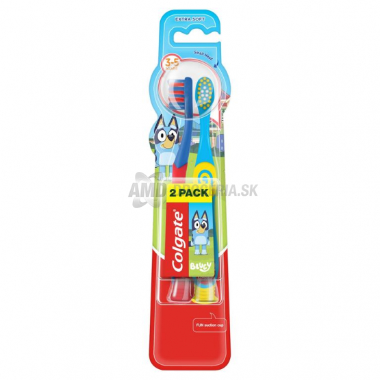 Colgate Kids Bluey detská zubná kefka 3-5 rokov, Extra Soft, 2 ks
