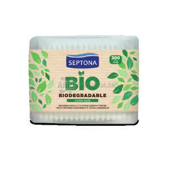 Septona Bio Biodegradable vatové tyčinky, 200 ks