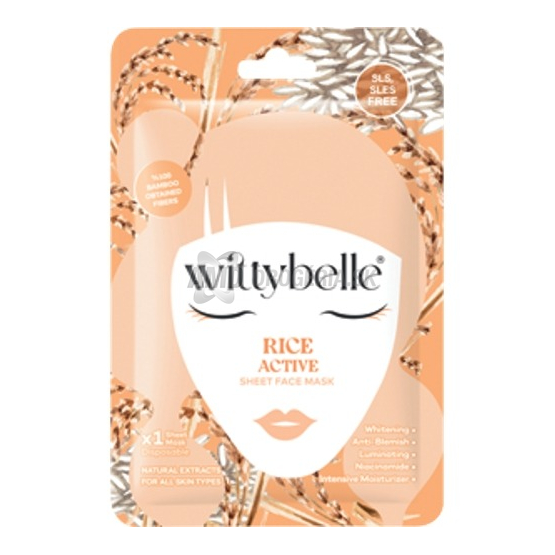Wittybelle Plátenná pleťová maska Ryžový extrakt, 25 g