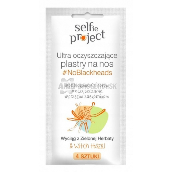 Selfie Project Ultra čistiace náplasti na nos proti čiernym bodkám, 4 ks