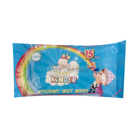 HAPPY KINDER VLHČENÉ UTIERKY 15 KS