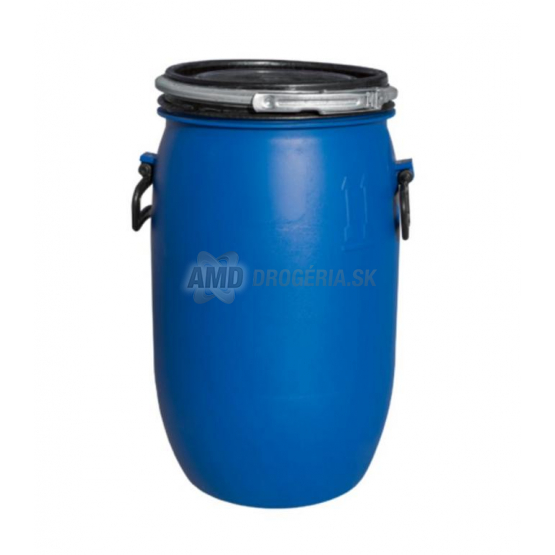 Barel plastový s vekom a sponou, modrý, 30 l