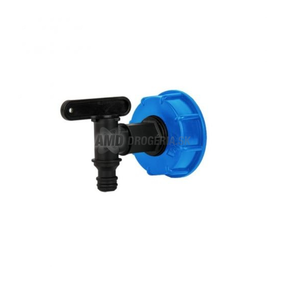 Plastový výpustný ventil pre IBC kontajner s redukciou, S60x6 / GZ 2" x 3/4"