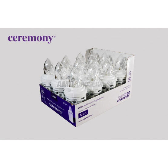 Ceremony ZE10 LED náhrobná sviečka, biela