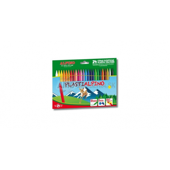 Alpino Plastialpino voskové pastelky, 24 ks