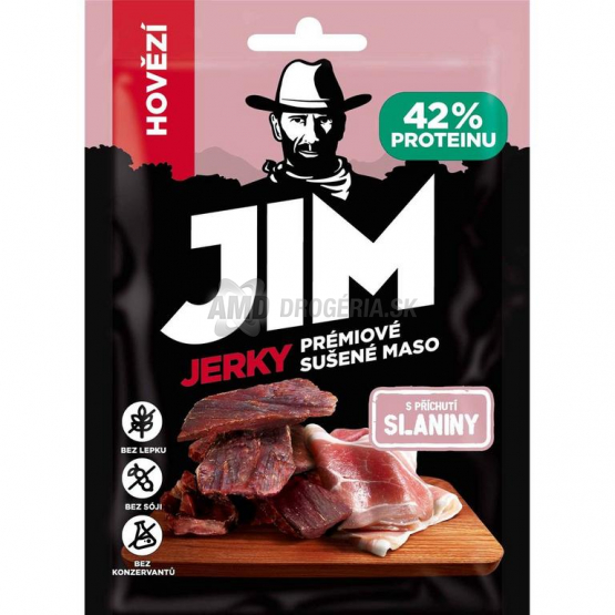 Jim Jerky Hovädzie sušené mäso Slanina, 23 g