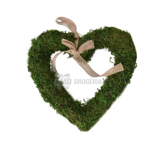 SRDCE MACH ZAVESNE ZELENE 30X30X4CM