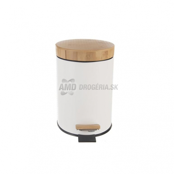 KOS NA ODPAD KOV/NEREZ PEDAL BAMBUS VEKO 3L