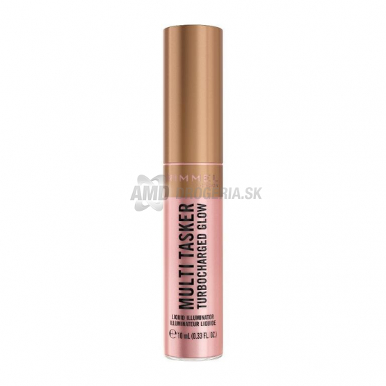 Rimmel Multi Tasker Turbocharged Glow tekutý rozjasňovač 005 Iconic As Usual, 10 ml