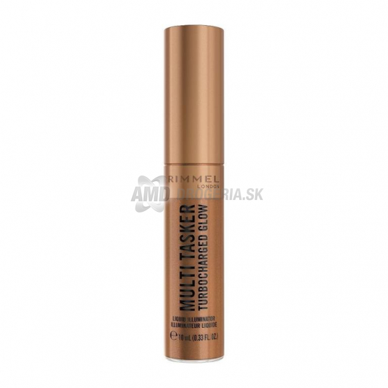 Rimmel Multi Tasker Turbocharged Glow tekutý rozjasňovač 009 Bougie Girl, 10 ml