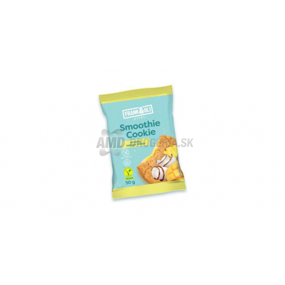 Frank&Oli Smoothie Cookie ovsená sušienka ananás-mango-kokos, 50 g