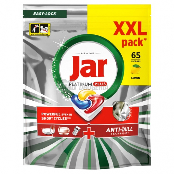 Jar Platinum Plus Lemon tablety do umývačky riadu, 65 ks