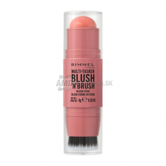 Rimmel Multi-Tasker Blush'N'Brush lícenka v tyčinke so štetcom 100 Cotton Candy, 8 g