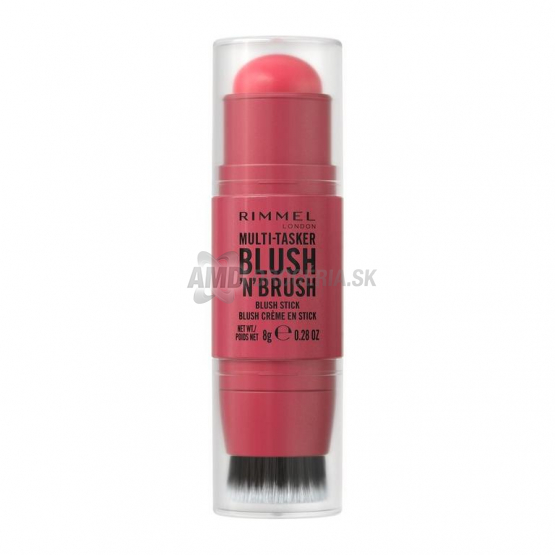 Rimmel Multi-Tasker Blush'N'Brush lícenka v tyčinke so štetcom 150 Cherry On Point, 8 g
