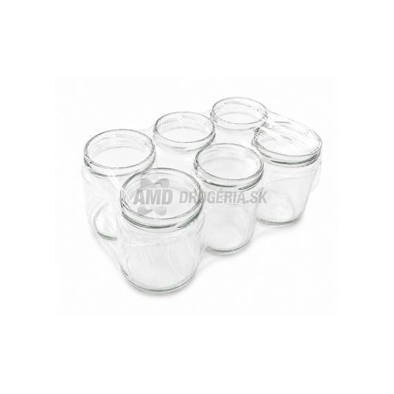 Zaváracie poháre sklenené, 212 ml, priemer 66 mm, 6 ks