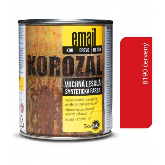 KOROZAL EMAIL 8190 ČERVENÝ 0,75 KG