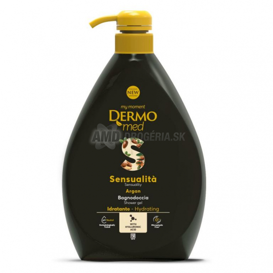 Dermomed Sprchový gél Sensualità Argan s pumpou, 1 L