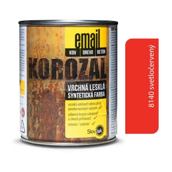 KOROZAL EMAIL 8140 SVETLOČERVENÝ 0,75 KG