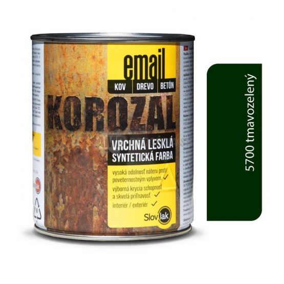 KOROZAL EMAIL 5700 TMAVOZELENÝ 0,75 KG
