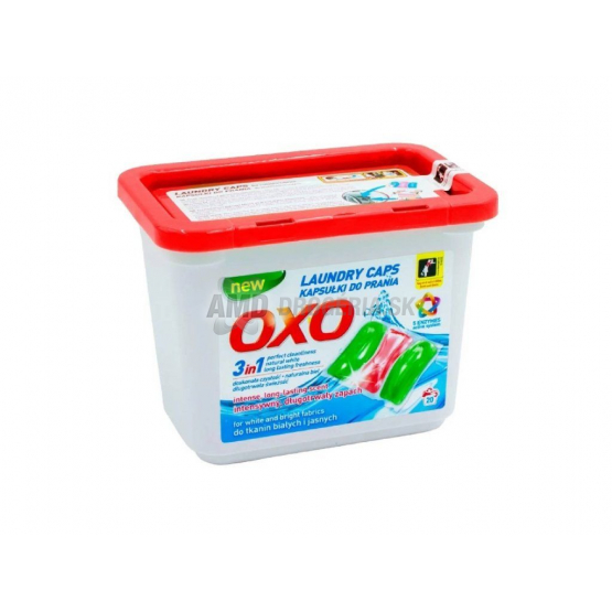 OXO Gélové kapsule na pranie bielej bielizne 3v1, 20 ks