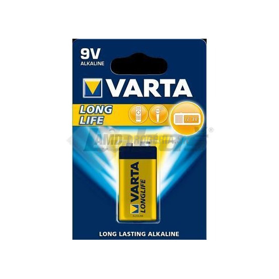 Varta Longlife 9V alkalická batéria, 1 ks