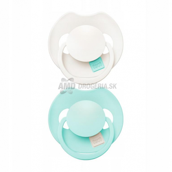 Canpol Babies Cumlík silikónový dynamický Prime Lagoon Mint Cream 0-6m 2 ks