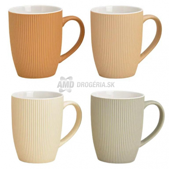 WURM Keramický hrnček s 3D pruhovaným dekorom, farebný, 300 ml