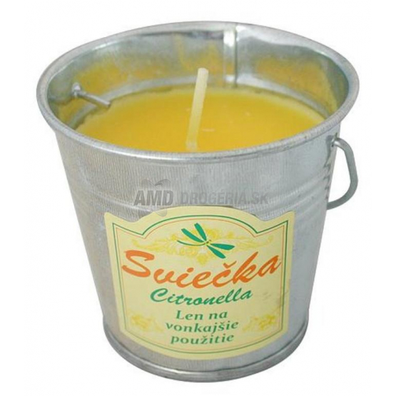 Sviečka Citronella v plechovom vedierku, 80 g