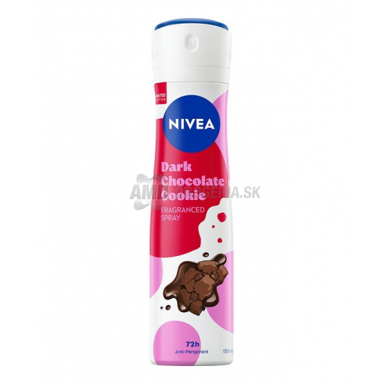 Nivea Dark Chocolate Cookie antiperspirant sprej 72h, 150 ml
