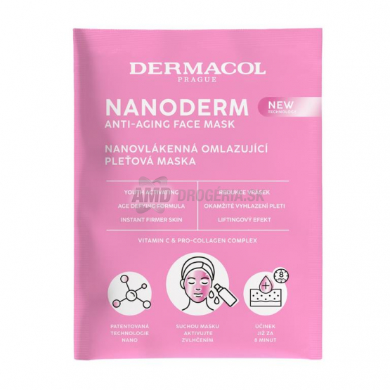 Dermacol Nanoderm omladzujúca nanovláknová pleťová maska, 1 ks