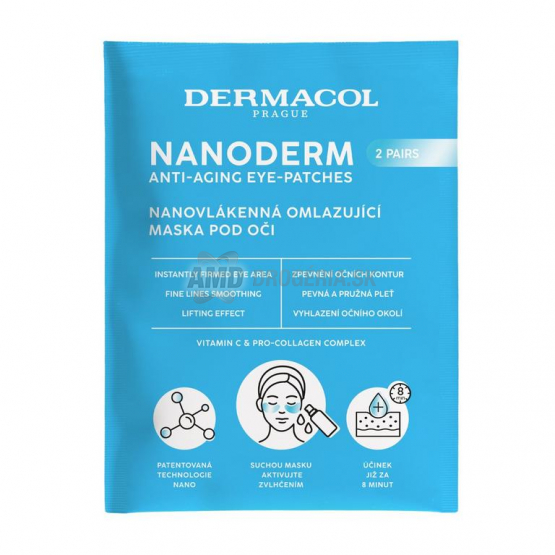 Dermacol Nanoderm Anti-Aging omladzujúca maska pod oči, 2 páry