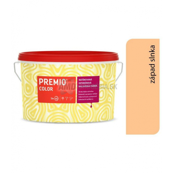 Premio Color 12 Západ slnka, natónovaná interiérová farba, 7,5 kg