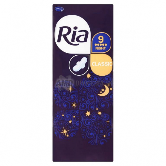 Ria Classic Night hygienické vložky, 9 ks