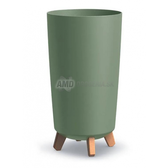 Kvetináč Gracia Tubus Slim, 24 × 44 cm, olivovo zelený