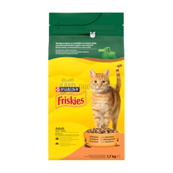 Purina Friskies Adult granule pre mačky s kuracím mäsom a zeleninou, 1,7 kg
