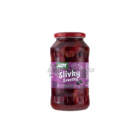 ADY Slivkový kompót odkôstkovaný, 720 ml (660 g / PP 400 g)