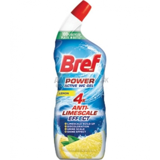 Bref Power Active WC gél Lemon, 750 ml