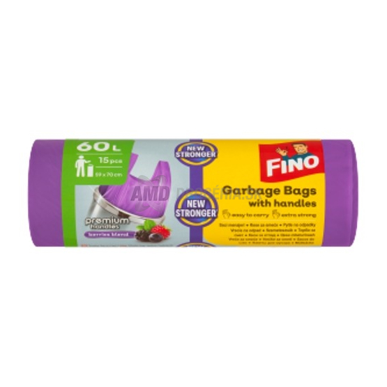 Fino Premium vrecia do koša s úchytkami Berries Blend, 60 l, 15 ks