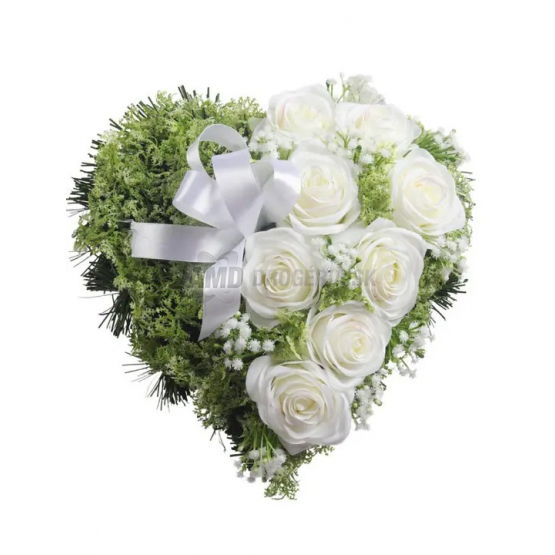 Ikebana Srdce De Luxe 4079, smútočná väzba